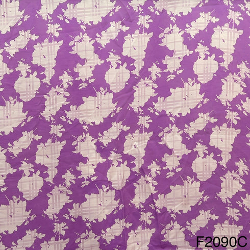 Printed Linen Silk Fabric-F2090